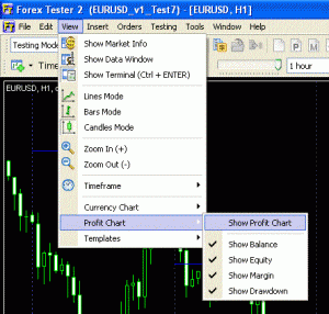 How to view the equity graph