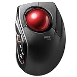 ELECOM Trackball Mouse Wired, Wireless, and Bluetooth, Advanced Responsiveness, 8 Mappable Buttons, Smooth Scrolling, Extra Large, DEFT PRO/Black/M-DPT1MRXBK