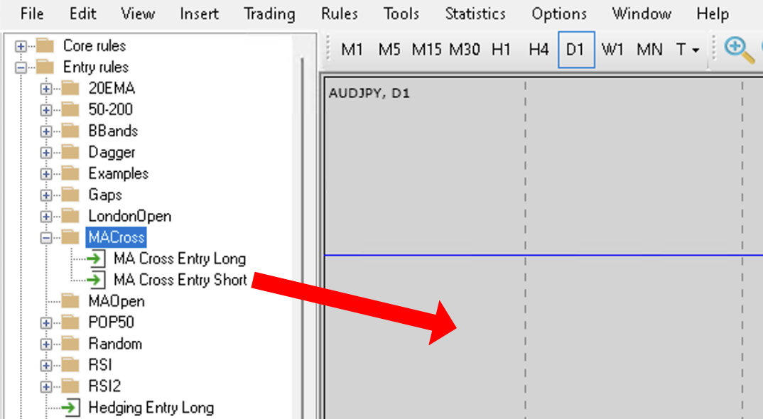 Add Entry Rule to chart