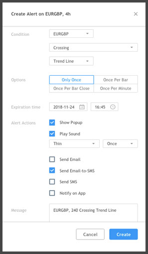 Alert settings