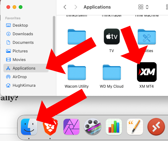 Finder > Application > XM