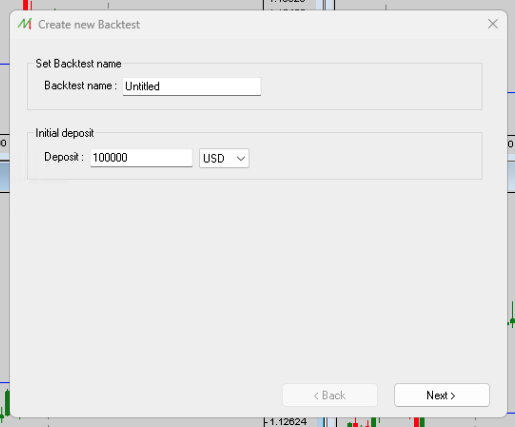 Backtest setup