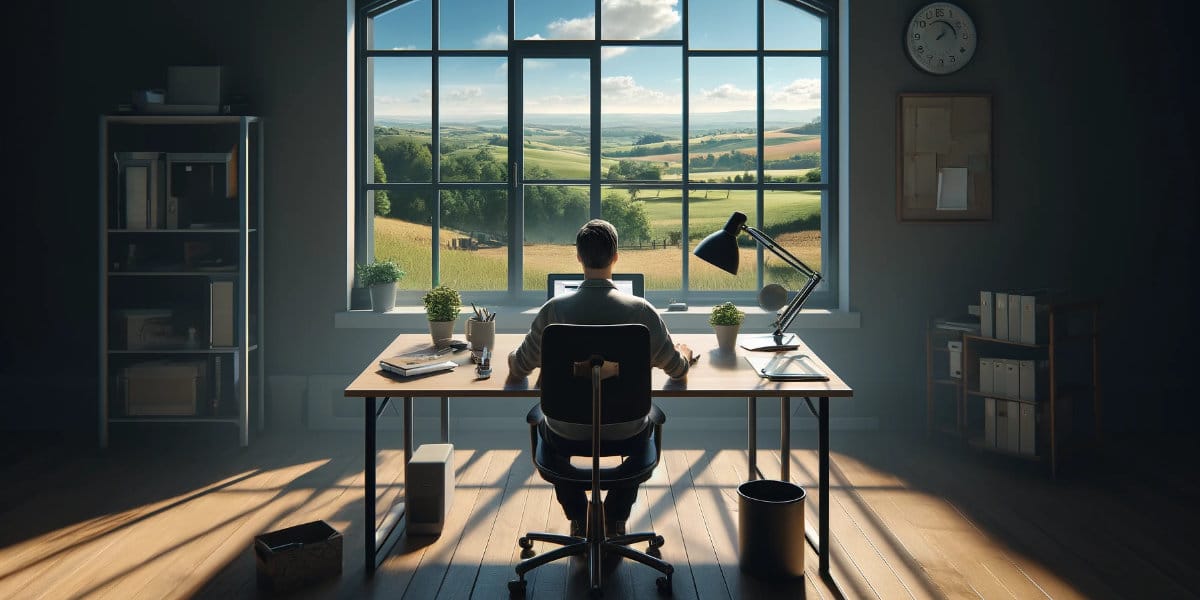 Trader backtesting at desk