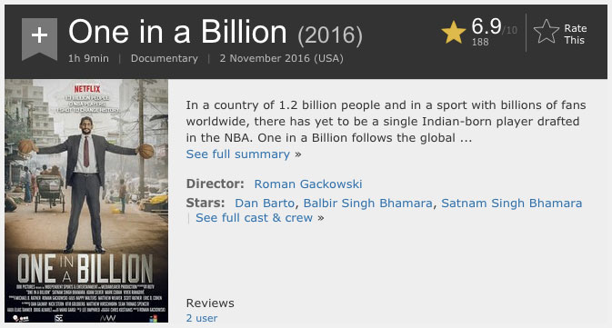 One in a Billion