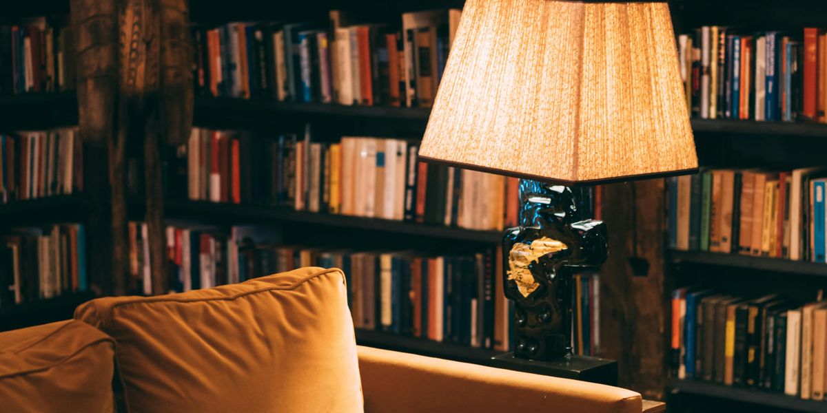 Trading books behind a couch