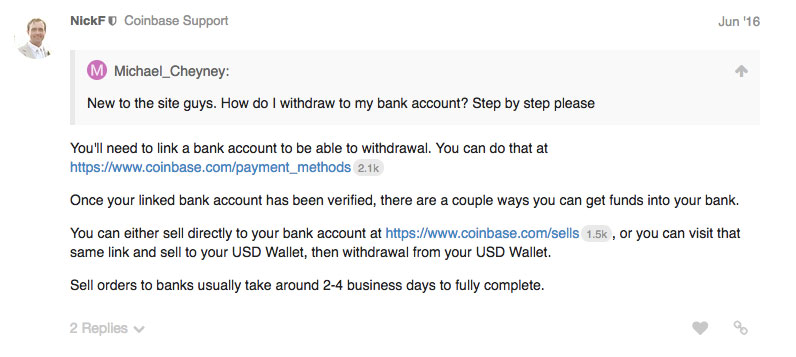 Coinbase support