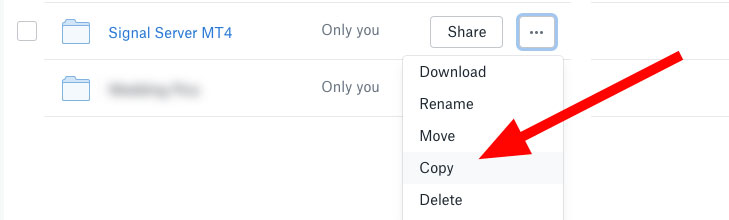Copy MT4 Dropbox folder