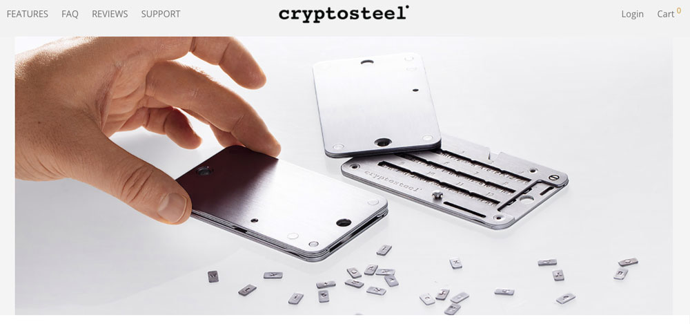 cryptosteel password storage
