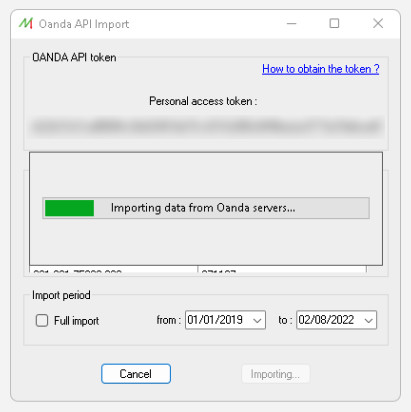 Data import into NakedMarkets
