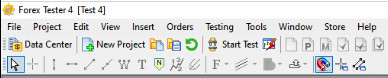 Forex Tester 4 menu