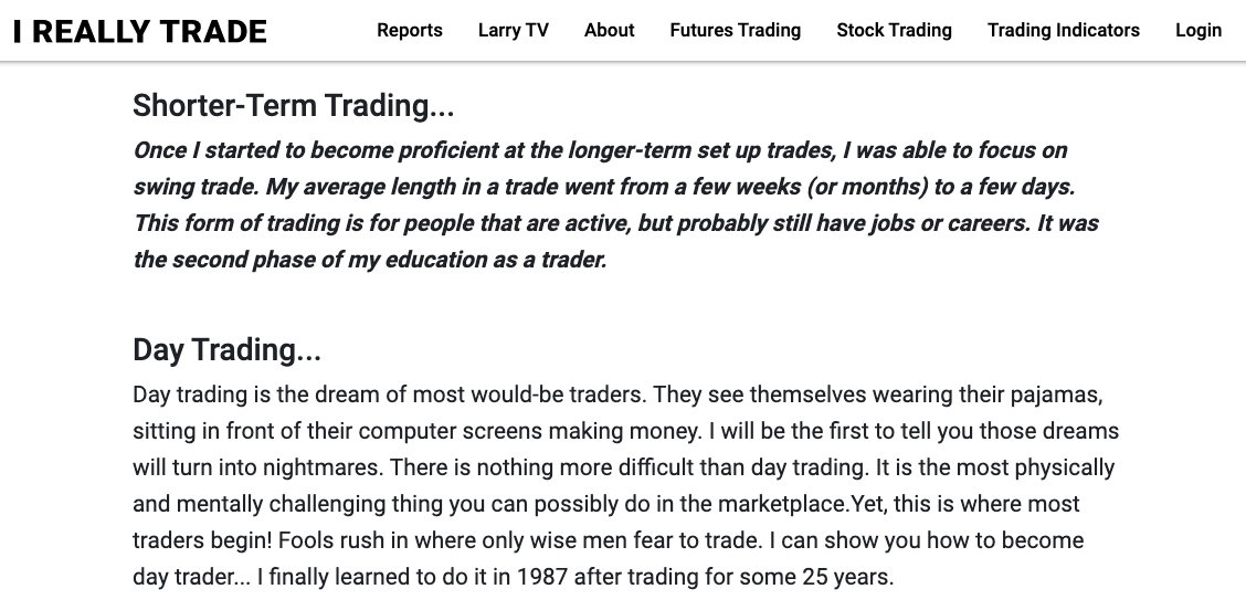 I really trade