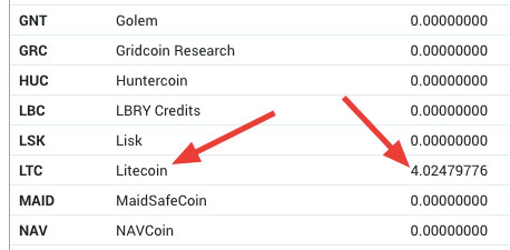 Litecoin deposit