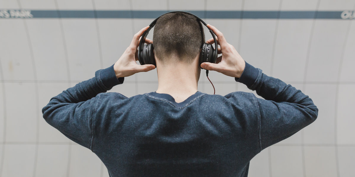 Man with headphones