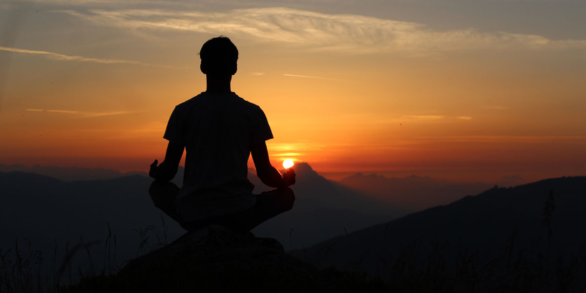 Man meditating