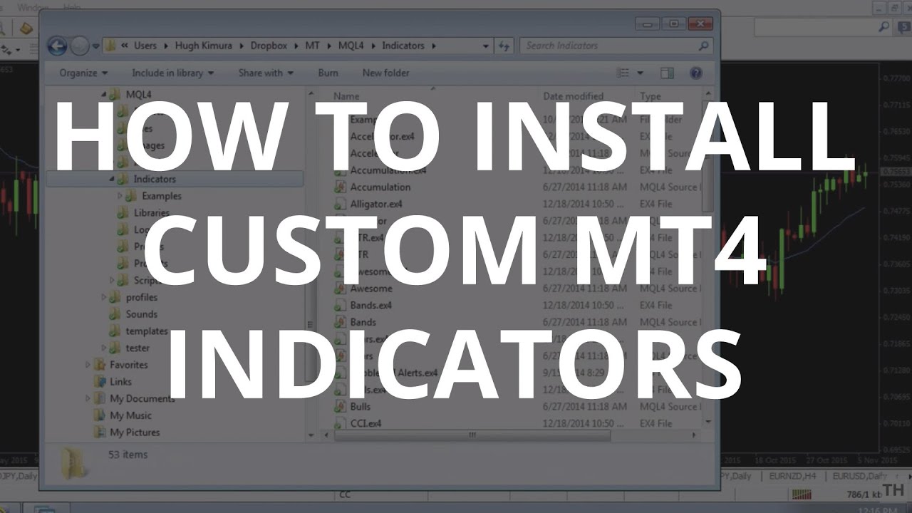 Install custom MT4 indicators