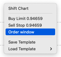 Traders Gym order window