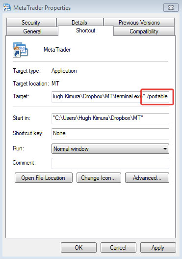 Make MT4 portable