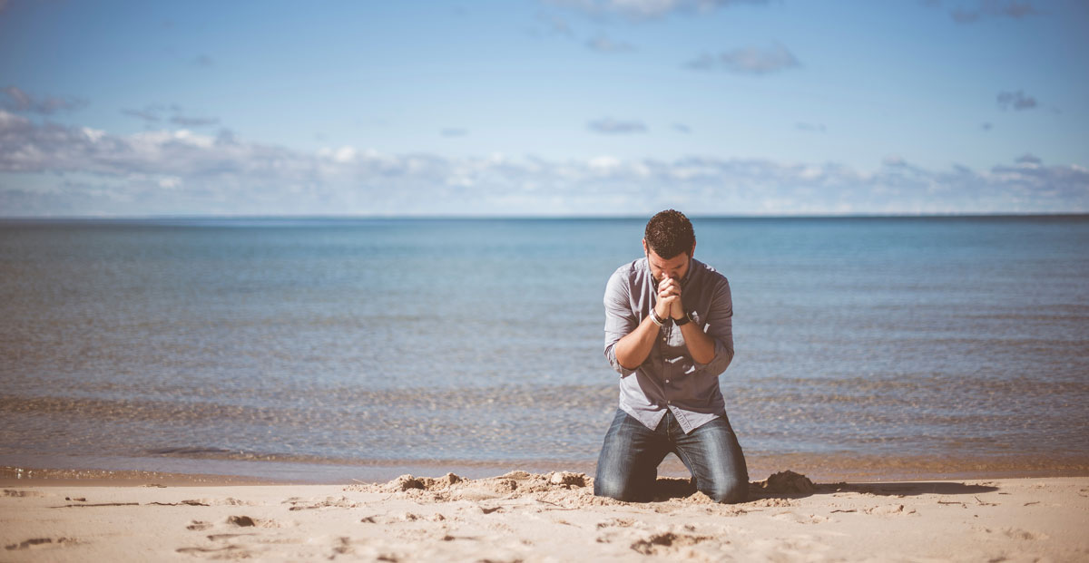 Praying trader