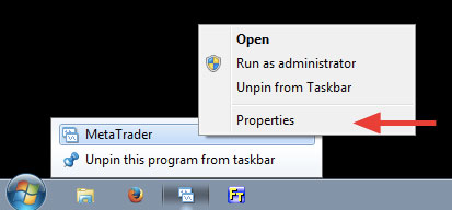 Access MT4 properties
