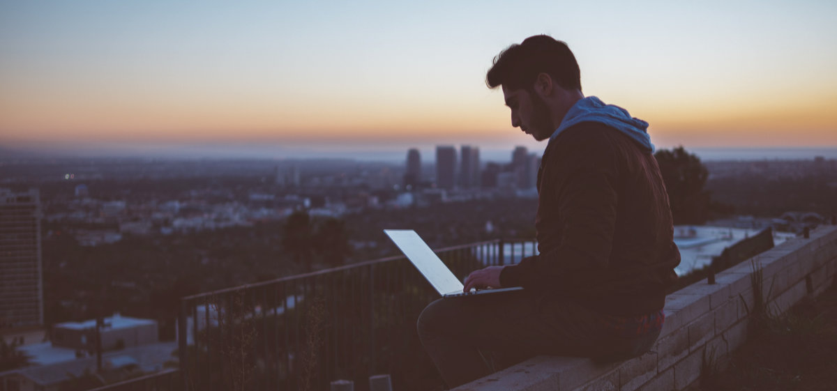 Trader reviewing trades