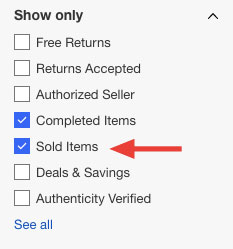 Sold items