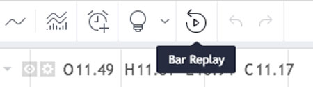 Bar replay start button