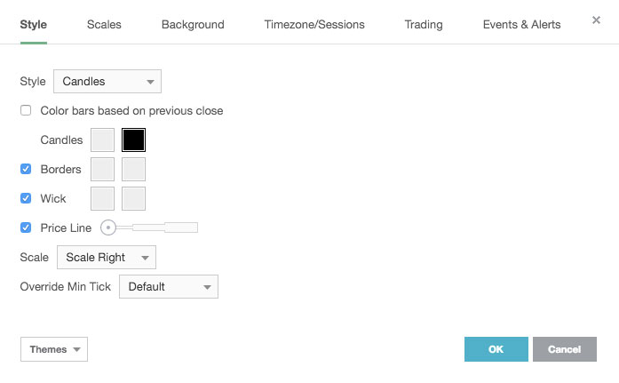 style setup tab