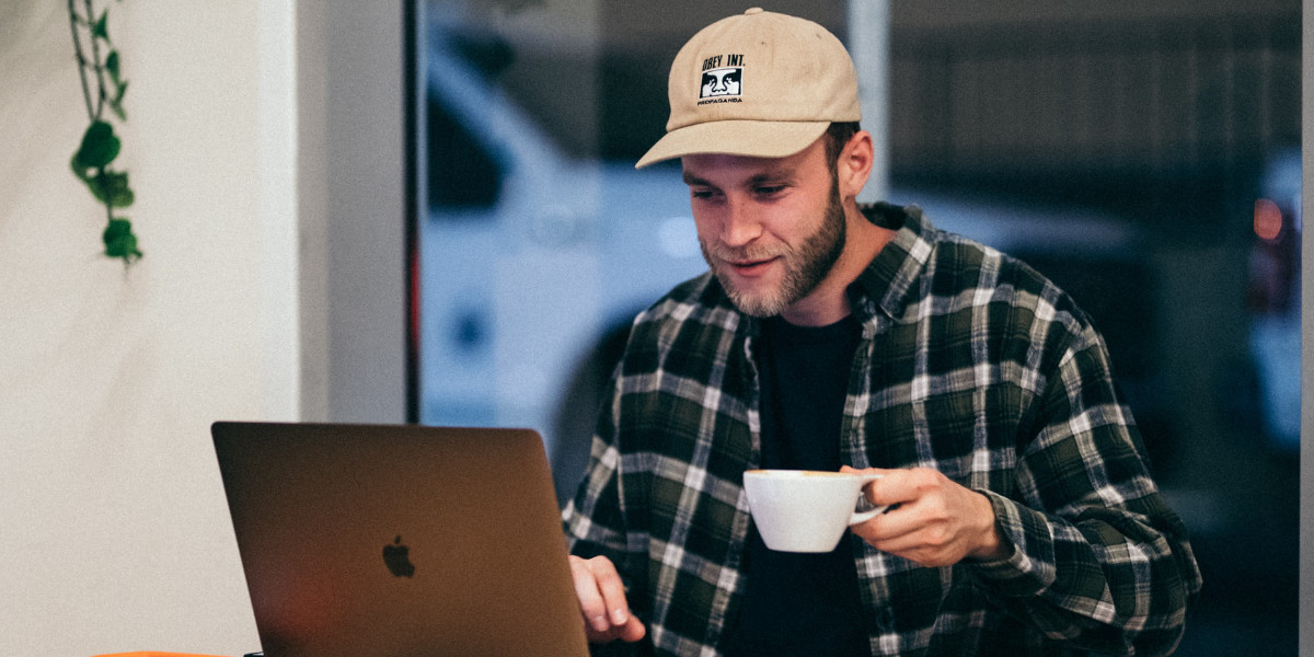 Trader at computer