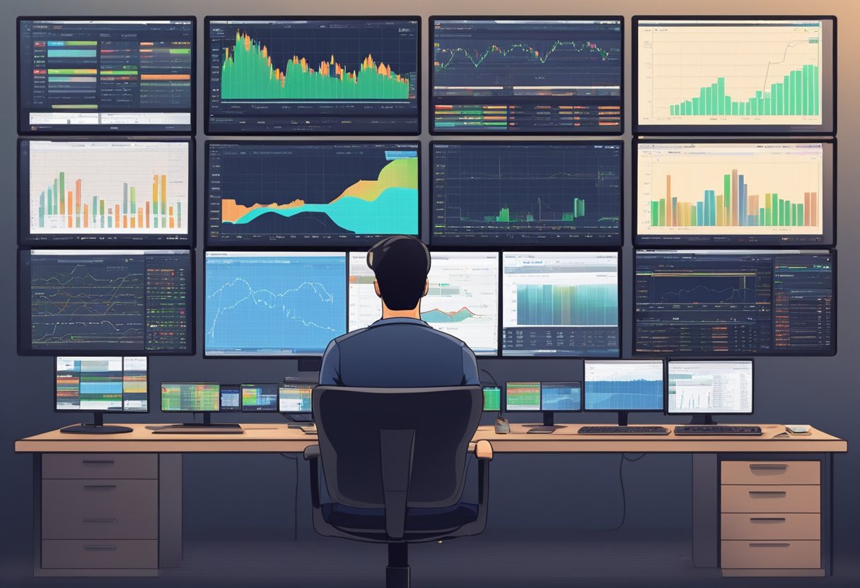 Trader at trading desk