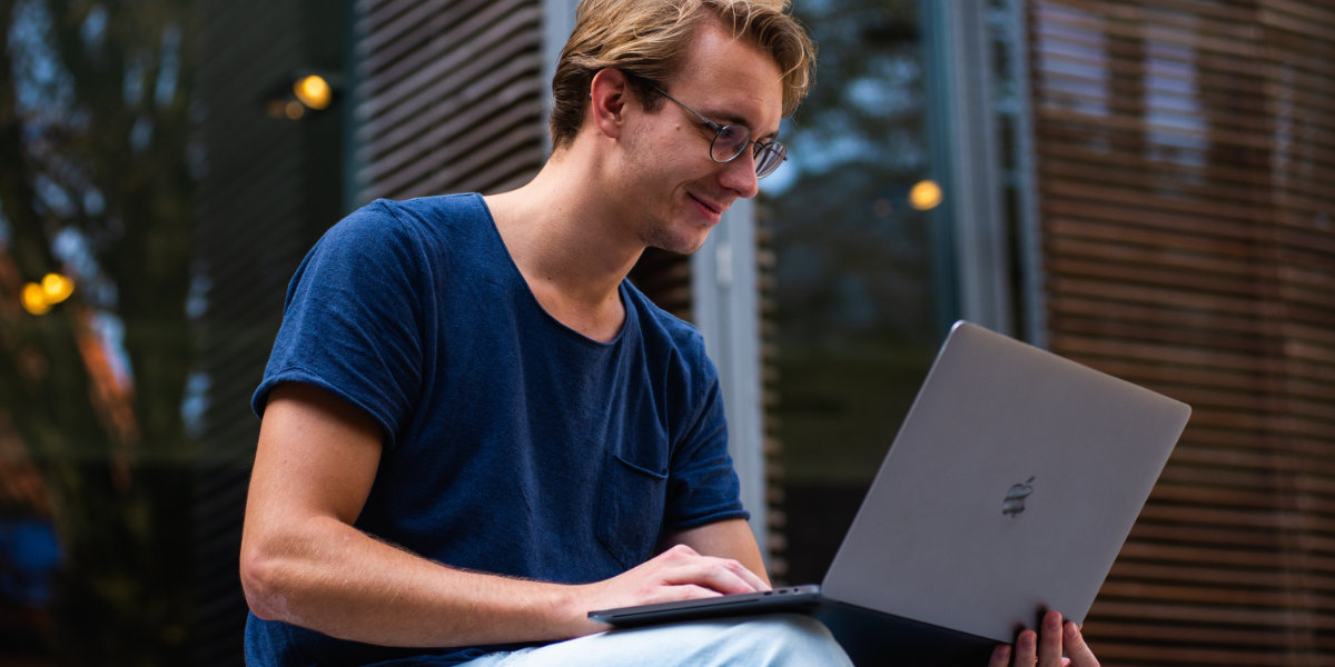 Trader at Computer