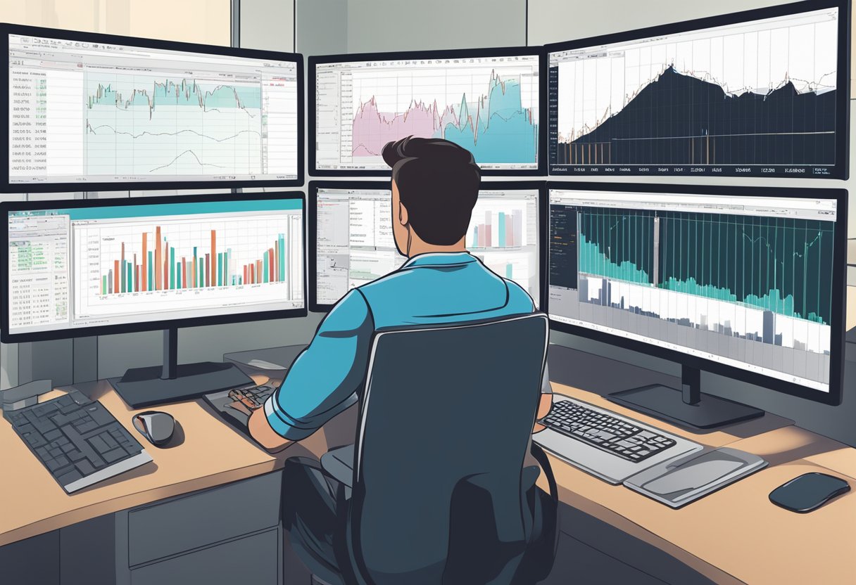Trader at trading desk
