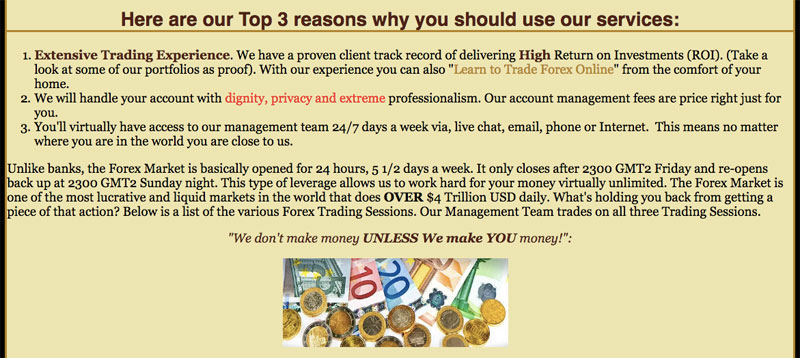 trading website