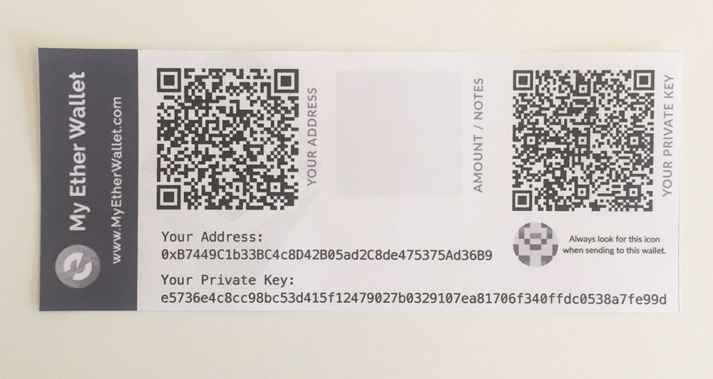 Paper wallet cutout