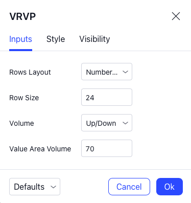 vwap settings