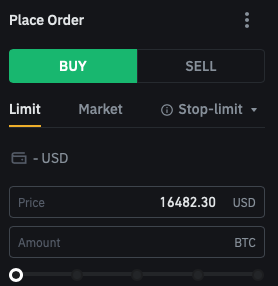 Binance stop loss order